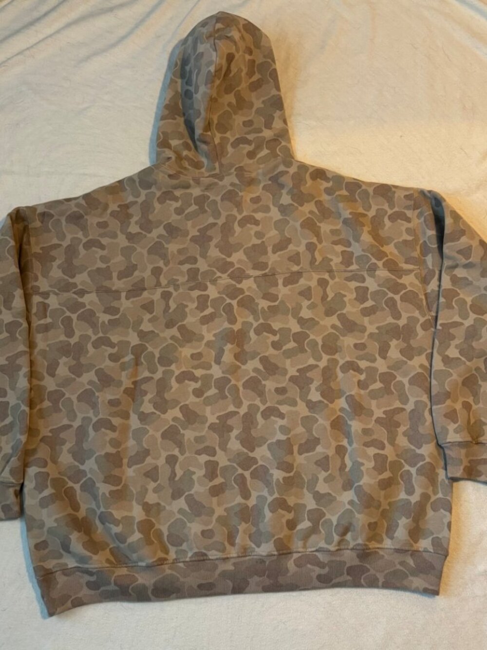 Abercrombie Essential Popover Hoodie - Tan Duck Camo - Size XL - Picture 3 of 3